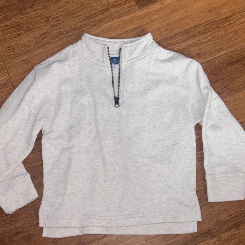 Kids Old Navy White Quarter-Zip Pullover